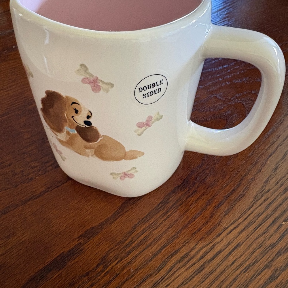 NWT Disney White Ceramic Mug with Pink Accent - Picture 5 of 5